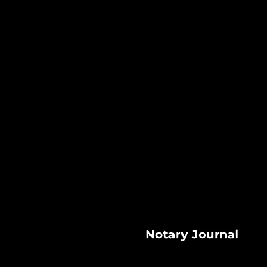California Notary Journal Black Cover