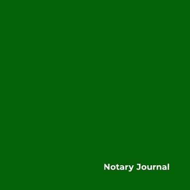 California Notary Journal Green Cover