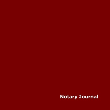 California Notary Journal Red Cover